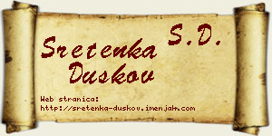 Sretenka Duškov vizit kartica